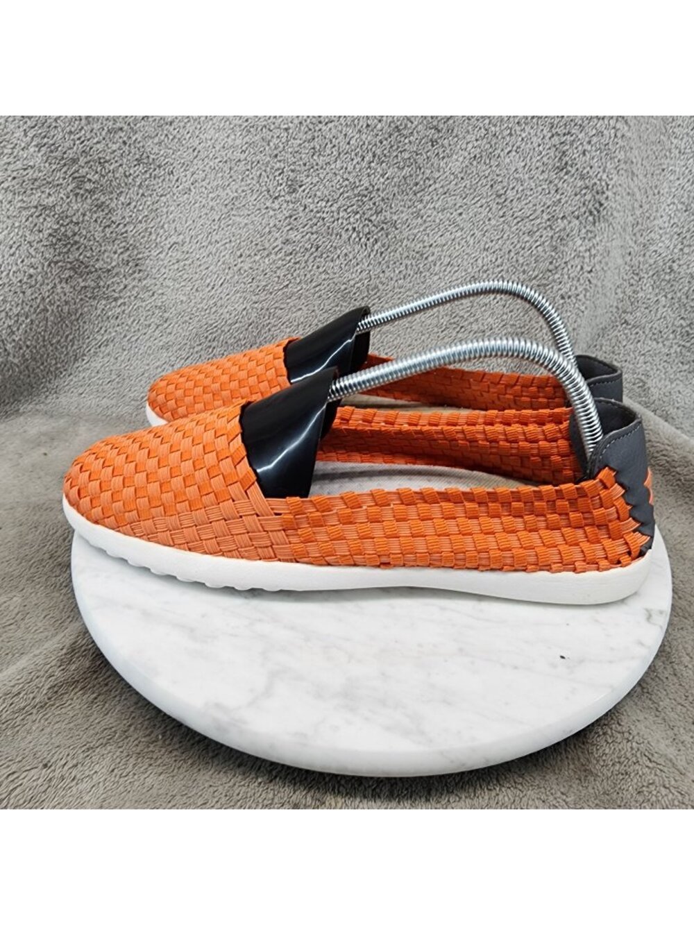 Corkys Shoes Womens Size 10 Orange Woven Gloria Slip On Flats *Read*